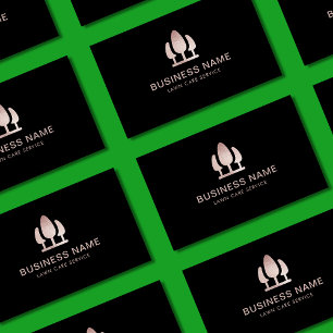 Tarjeta De Visita Césped cuidado elegante Rosa Purpurina de oro tarj