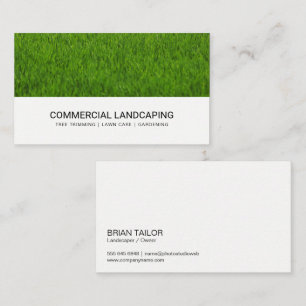 Tarjeta De Visita Césped   Jardinería   Paisaje