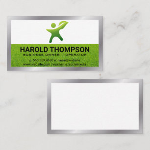 Tarjeta De Visita Césped   Logotipo de jardinería