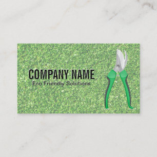 Tarjeta De Visita Césped   Tijeras de Jardinería