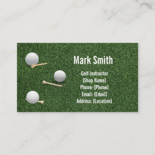 Tarjeta De Visita Césped verde de golf