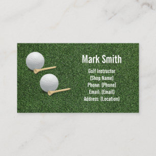 Tarjeta De Visita Césped verde de golf