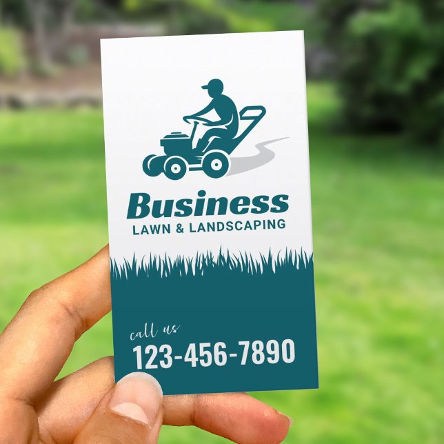 Tarjeta De Visita Césped y servicio de paisajismo motocicleta de cés (Subido por el creador)