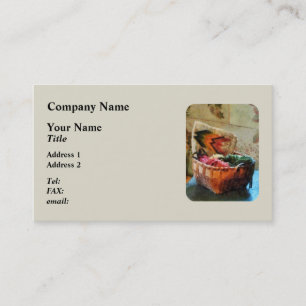 Tarjeta De Visita Cesta con yarn y tapicería