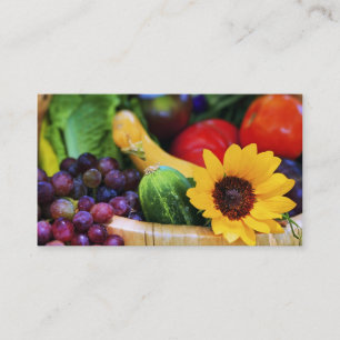 Tarjeta De Visita Cesta de la cosecha del jardín