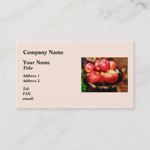 Tarjeta De Visita Cesta de manzanas en la cocina