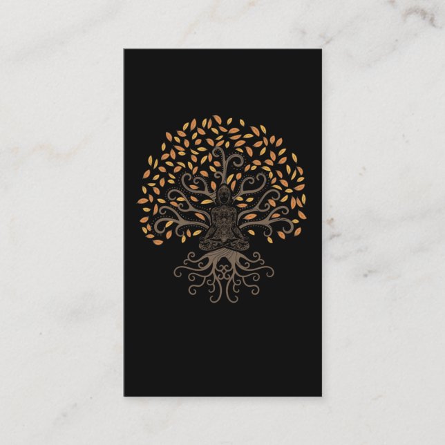 Tarjeta De Visita Chakra Árbol espiritual Reiki Yoga Meditación (Anverso)