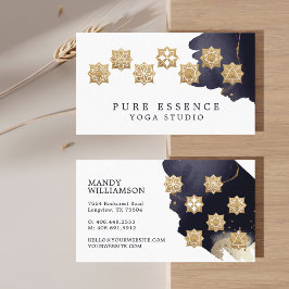 Tarjeta De Visita Chakra de oro holístico de los puntos de energía d