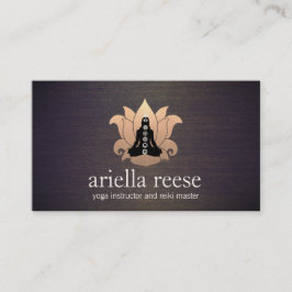 Tarjeta De Visita Chakra Lotus Yoga e Instructor de Meditación Mader
