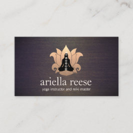 Tarjeta De Visita Chakra Lotus Yoga e Instructor de Meditación Mader