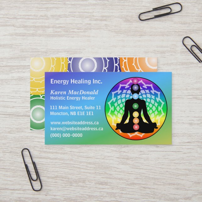Tarjeta De Visita Chakra Yoga (Anverso/Reverso In Situ)