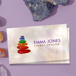 Tarjeta De Visita Chakra Zen Stones Energy Crystal Healing Business