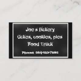 Tarjeta De Visita Chalkboard Bakery