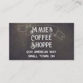 Tarjeta De Visita Chalkboard Coffee Shop Business Card