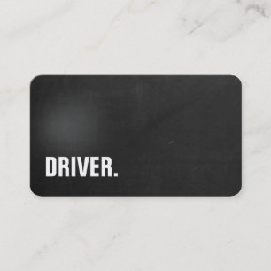 Tarjeta De Visita Chalkboard DRIVER Profesional Minimalista Moderna