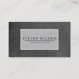 Tarjeta De Visita Chalkboard Elegant Profesional Moderno Linen