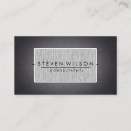 Tarjeta De Visita Chalkboard Elegant Profesional Moderno Linen
