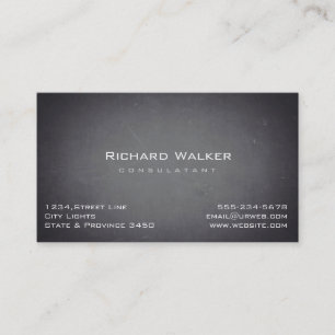 Tarjeta De Visita Chalkboard Profesional elegante placa negra simple