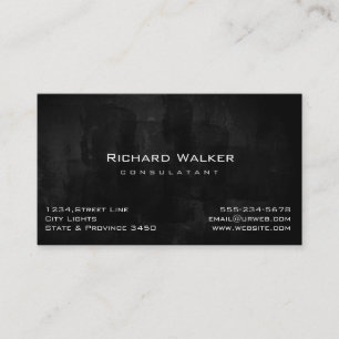 Tarjeta De Visita Chalkboard Profesional elegante placa negra simple