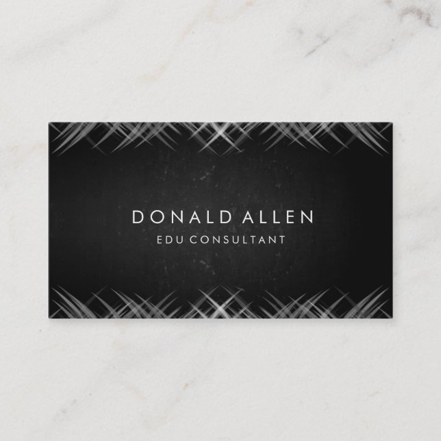 Tarjeta De Visita Chalkboard Retro Black Professional (Anverso)