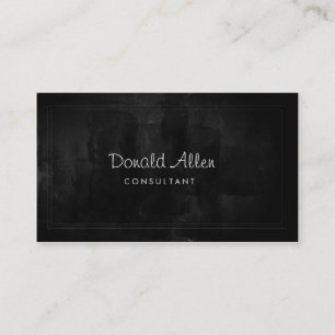 Tarjeta De Visita Chalkboard Retro Black Professional Classic