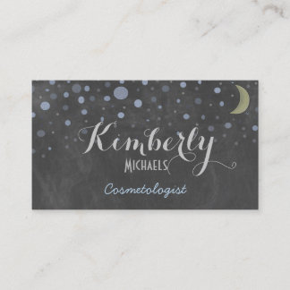 Tarjeta De Visita Chalkboard vintage con estrellas y luna