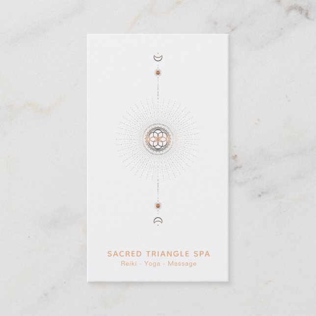 Tarjeta De Visita *~* Chamán Mandala Alquimia lunar sagrada geometrí (Anverso)