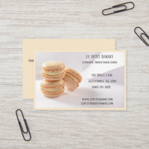 Tarjeta De Visita Champagne Bakery Baker Pastry Chef Vanilla Macaron