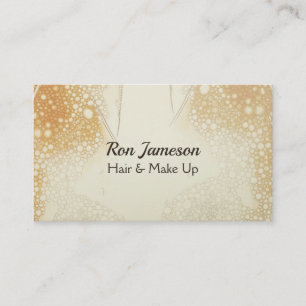 Tarjeta de visita Champagne Bubbles Gold Tan