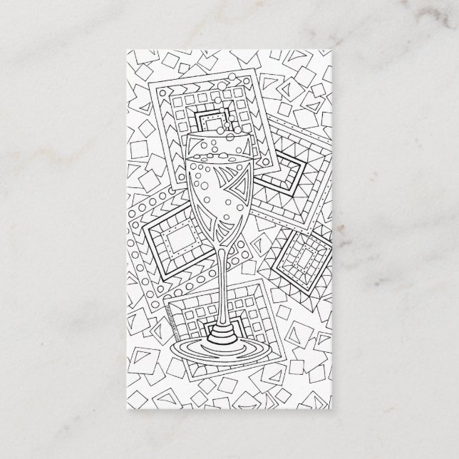 Tarjeta De Visita Champagne CL01 | Diversión de eventos de barman mi (Anverso)