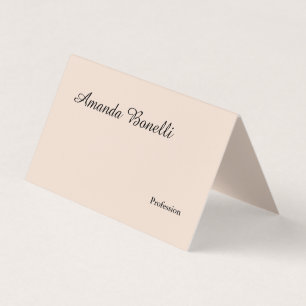 Tarjeta De Visita Champagne Rosa Sencillo Minimalista Moderno