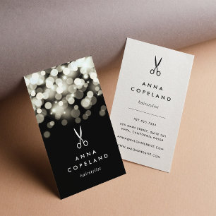 Tarjeta De Visita Champagne Spark Hairstylista