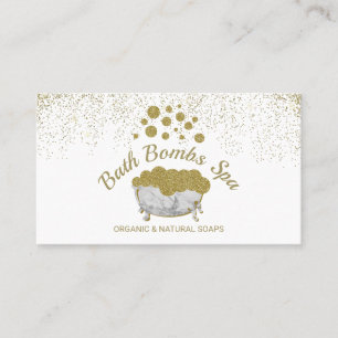 Tarjeta De Visita Champú de oro para bañera Burbujas de jabón de spa