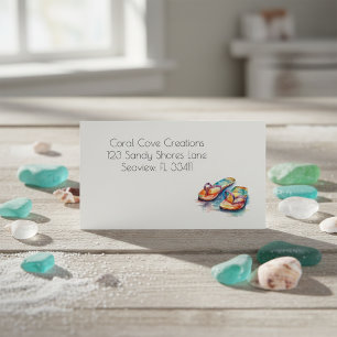 Tarjeta De Visita Chanclas Rainbow Reef, personalizadas