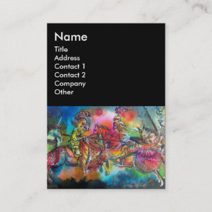 TARJETA DE VISITA CHANSON DE ROLAND/ COMBATE DE KNIGHTS EN TORNEO