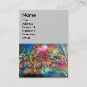 TARJETA DE VISITA CHANSON DE ROLAND/ COMBATE DE KNIGHTS EN TORNEO