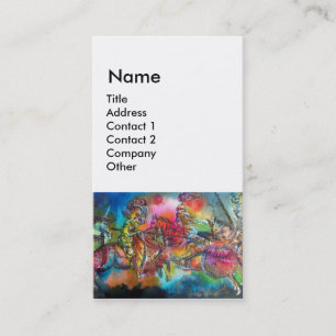 TARJETA DE VISITA CHANSON DE ROLAND/ COMBATE DE KNIGHTS EN TORNEO