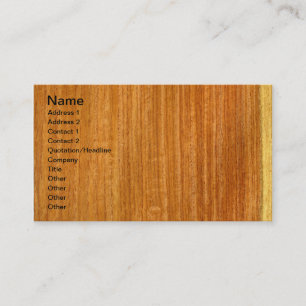 Tarjeta De Visita Chapa de madera de padauk birmano real