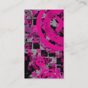 Tarjeta De Visita chapa rosa caliente vertical
