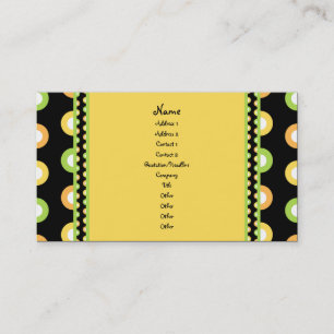 Tarjeta De Visita Chapoteo de la fruta cítrica