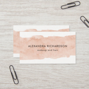 Tarjeta De Visita Chapoteo rosado de la acuarela de Rubor