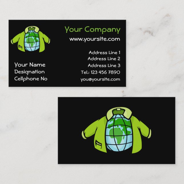 Tarjeta De Visita Chaqueta de Globe (Anverso / Reverso)