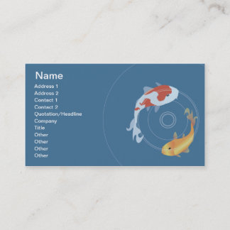 Tarjeta De Visita Charca de Koi - negocio