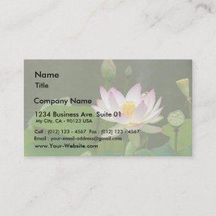 Tarjeta De Visita Charcas de las flores de Lotus