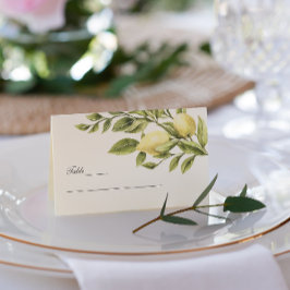 Tarjeta De Visita Charcoal | Lemons Leaves elegant Wedding