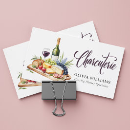 Tarjeta De Visita Charcuterie Grazing Board Watercolor Moderno