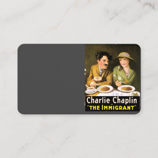 Tarjeta De Visita Charlie Chaplin/The Immigrant Business Card (Anverso)