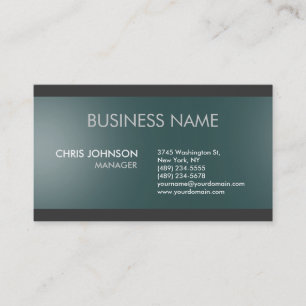 Tarjeta De Visita Charm Dark Slate Gray Plain Modern Business Card
