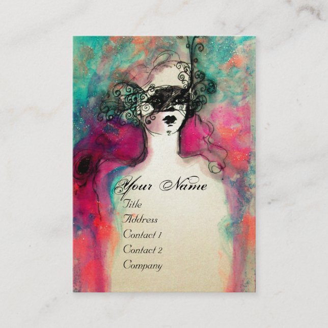 Tarjeta De Visita CHARM MONOGRAM White Pearl Paper (Anverso)