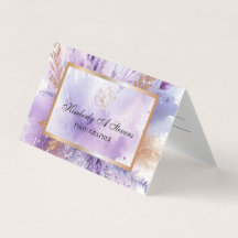 Charming Lavender Folclore Nombration Business Car